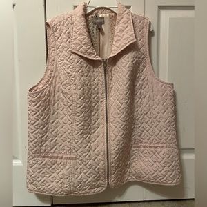 Chico’s Quilted Pink Vest | Women’s size 18 |